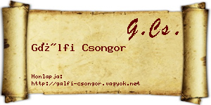 Gálfi Csongor névjegykártya